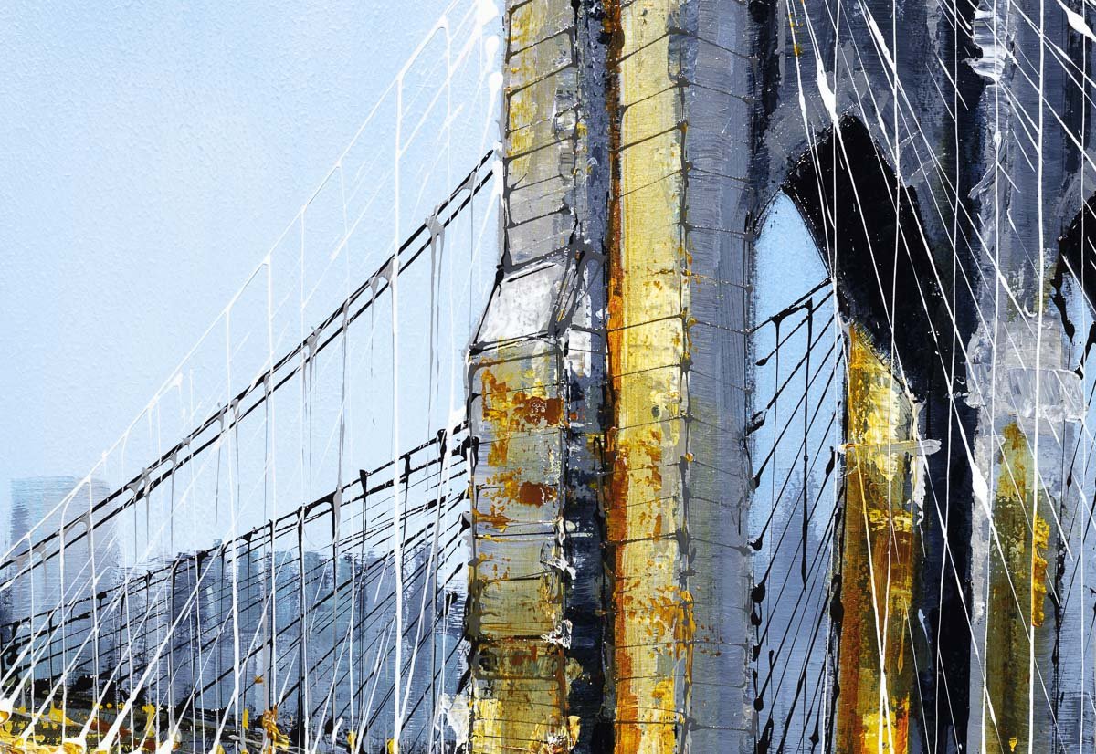 Original SOLD - A Bridge to Brooklyn Print - Vintage New York City Wall Art Decor for Home & Office - Perfect Gift for NYC Lovers & Travel Enthusiasts