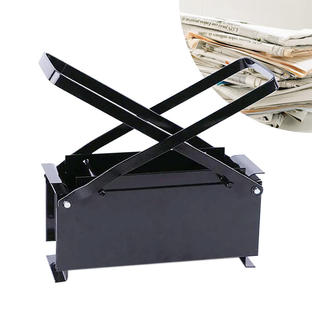 Eco-Friendly Manual Paper Log Briquette Maker - Newspaper Recycling Press for Fireplace, Campfire & Wood Stove Fuel | DIY Fire Starter for Home Heating & Outdoor Adventures
