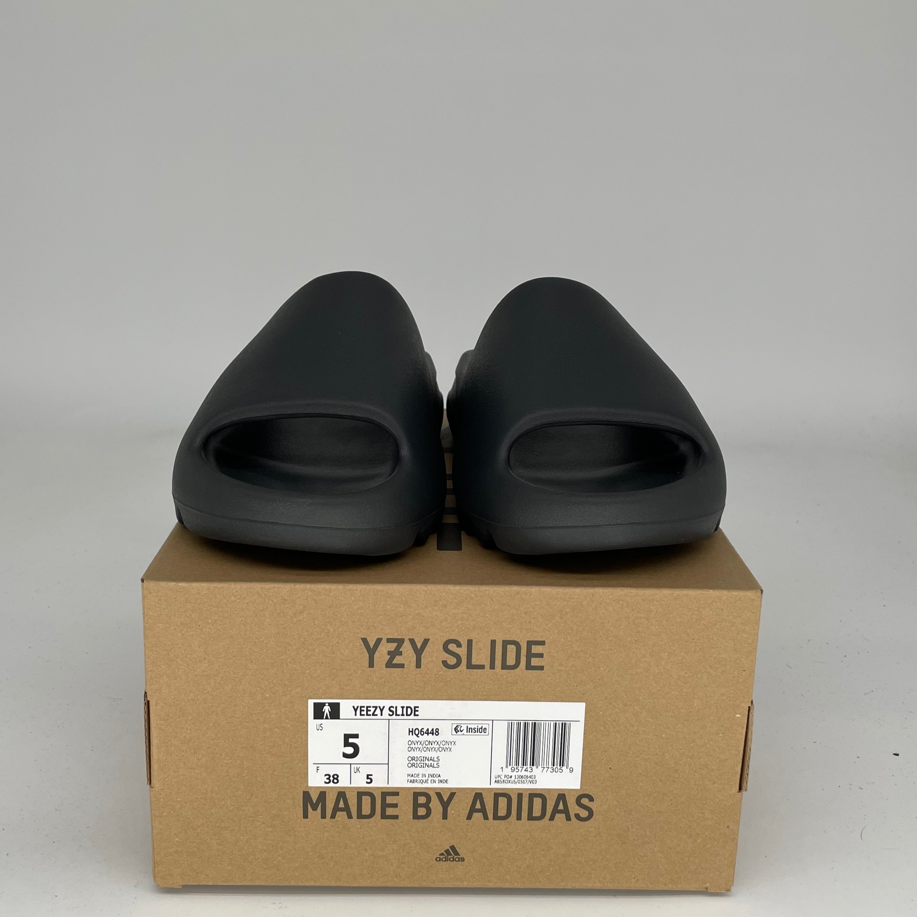 Adidas Yeezy Slide Onyx - Size 5 HQ6448 | Comfortable Unisex Slides for Men & Women - Perfect for Poolside, Beach, Gym & Casual Wear