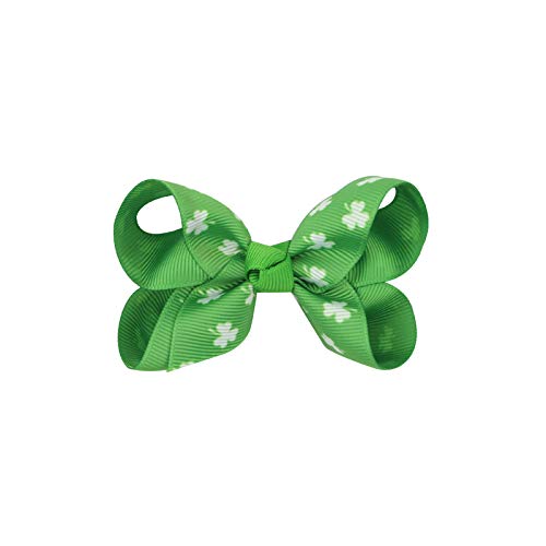 St. Patrick's Day Baby Hair Clips for Girls - Shamrock Hair Bows & Alligator Clips - Cute Hair Barrettes JHSP16 - Perfect for St. Patrick's Day Outfits, Baby Photos, and Holiday Parties