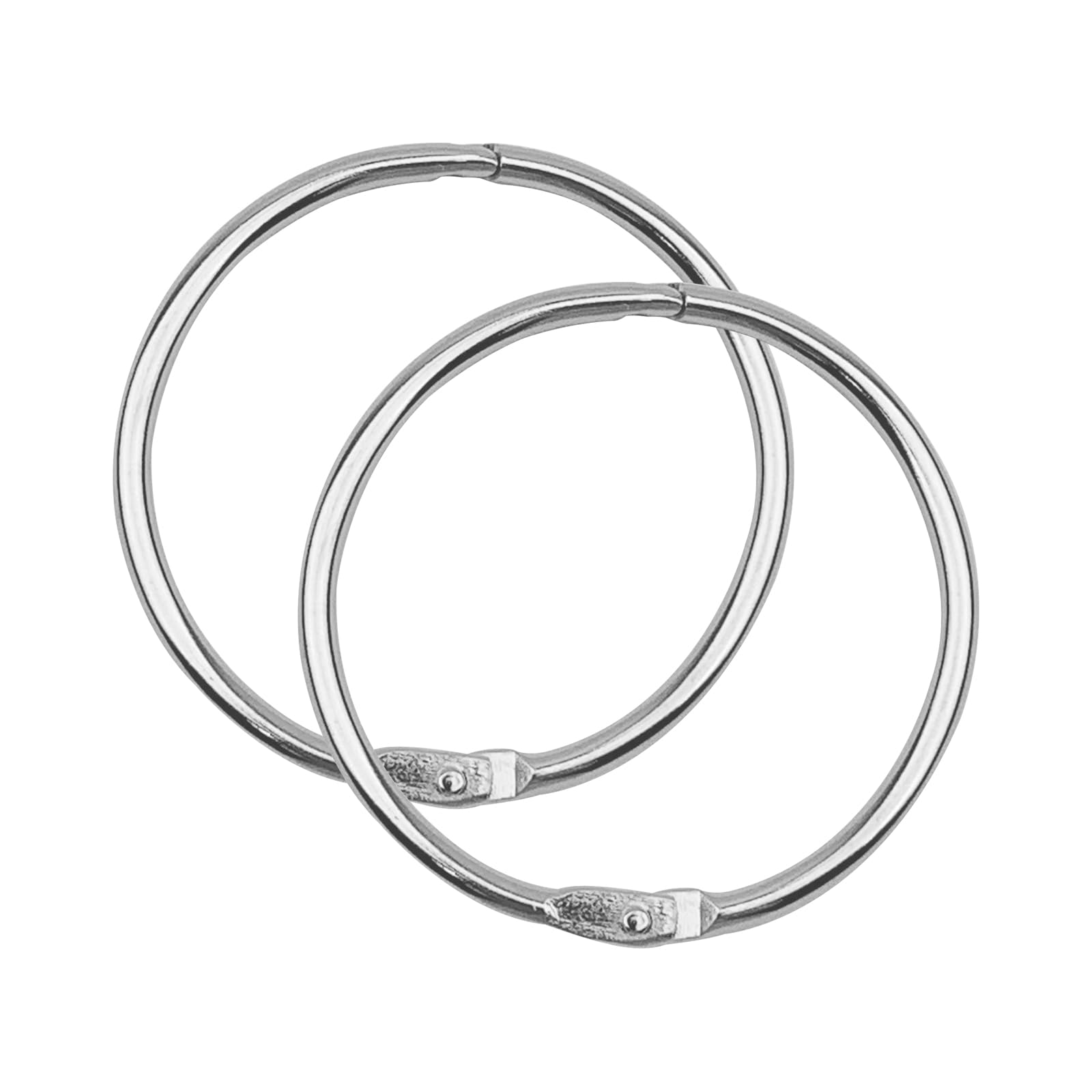 30 Pack 2 Inch Nickel Plated Steel Loose Leaf Binder Rings - Silver Keychain Key Book Rings for School, Office & Home Organization | Perfect for Notebooks, DIY Projects & Document Binding
