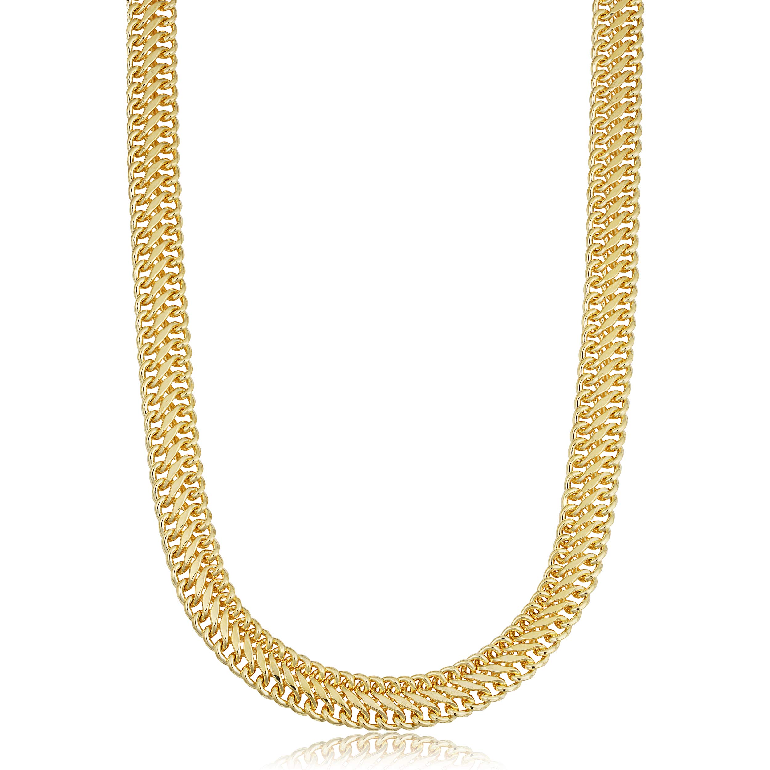 14K Yellow Gold Filled 9mm Saduza Statement Necklace for Women - Elegant Layering Piece for Date Nights & Special Occasions