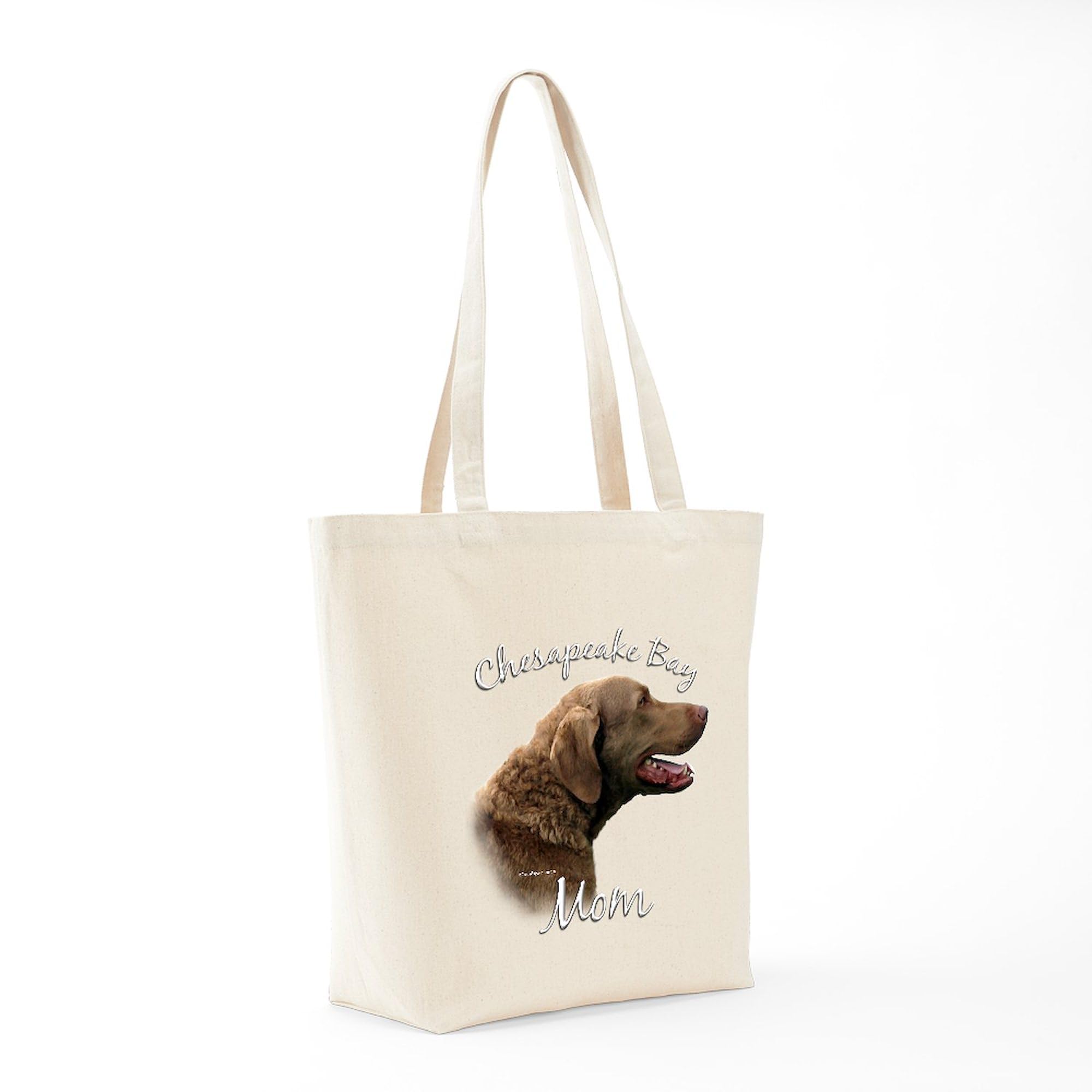 Chessie Mom2 Natural Canvas Tote Bag - Eco-Friendly Reusable Shopping Bag for Groceries, Beach & Work Commute | Durable Cotton Tote with Roomy Interior