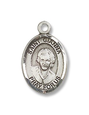 1/2 Inch Sterling Silver Saint Gianna Petite Charm Medal - Religious Jewelry for Necklace, Bracelet & Keepsake - Perfect for Gifts, Baptism & Daily Devotion