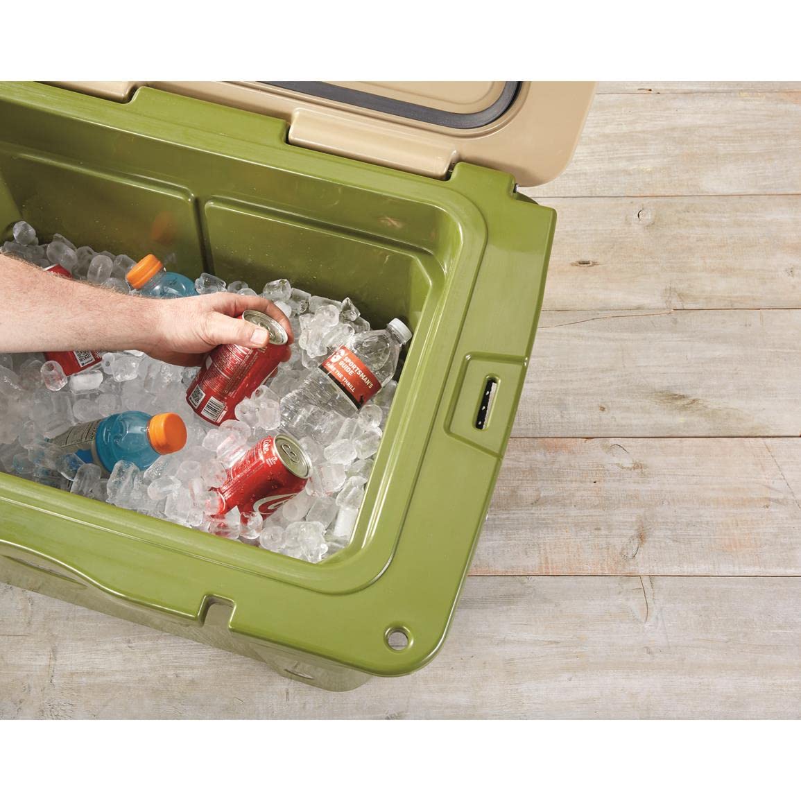 Guide Gear 60 Quart Cooler - Heavy Duty Rolling Cooler with Wheels, Insulated Ice Chest for Camping, Beach, Picnics & Outdoor Adventures
