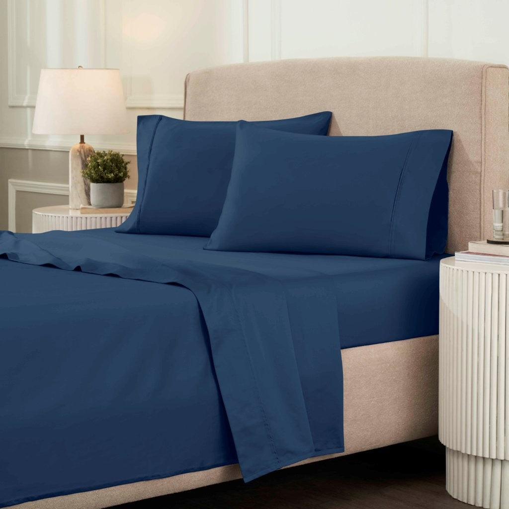 Luxury 1200 Thread Count Egyptian Cotton Deep Pocket Bed Sheet Set - Queen Size, Soft & Breathable for Ultimate Comfort - Perfect for Master Bedroom, Guest Room & Hotel Use