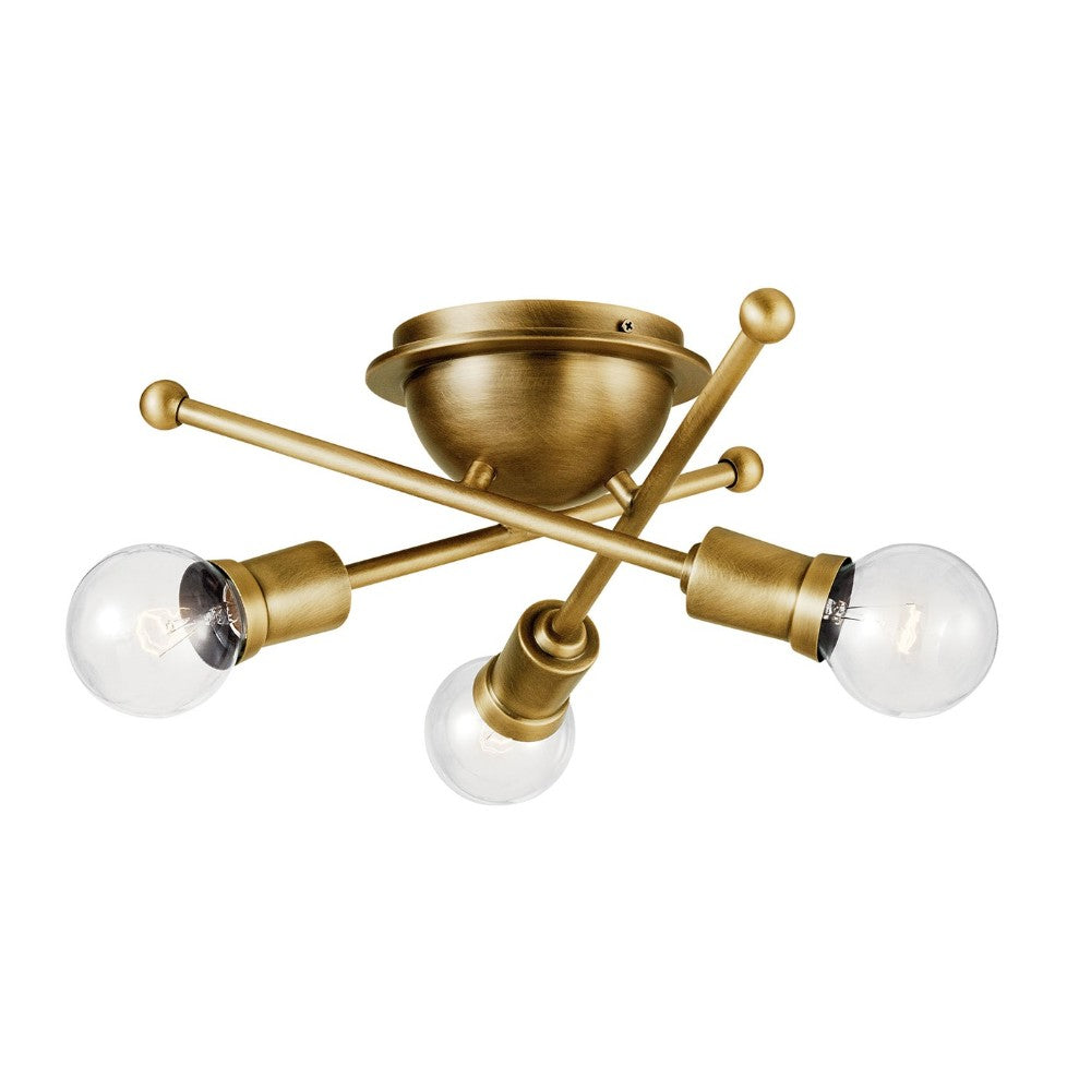 Callaway 3-Light Flush Mount Ceiling Fixture - Modern LED Lighting for Bedroom, Kitchen & Hallway - Energy Efficient Indoor Ceiling Light with Clear Glass Shades