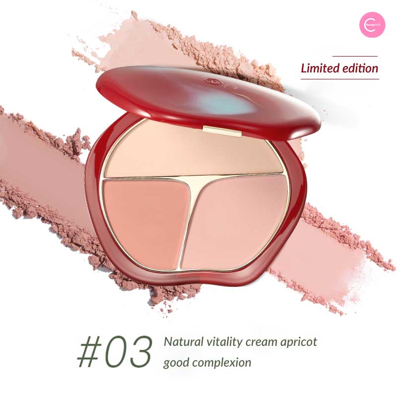 TIMAGE Trio Blush Palette - 3-in-1 Cream Blush Set for Cheeks & Lips, Natural Matte & Shimmer Finish, Vegan & Cruelty-Free Makeup Kit - Perfect for Daily Wear, Party & Special Occasions