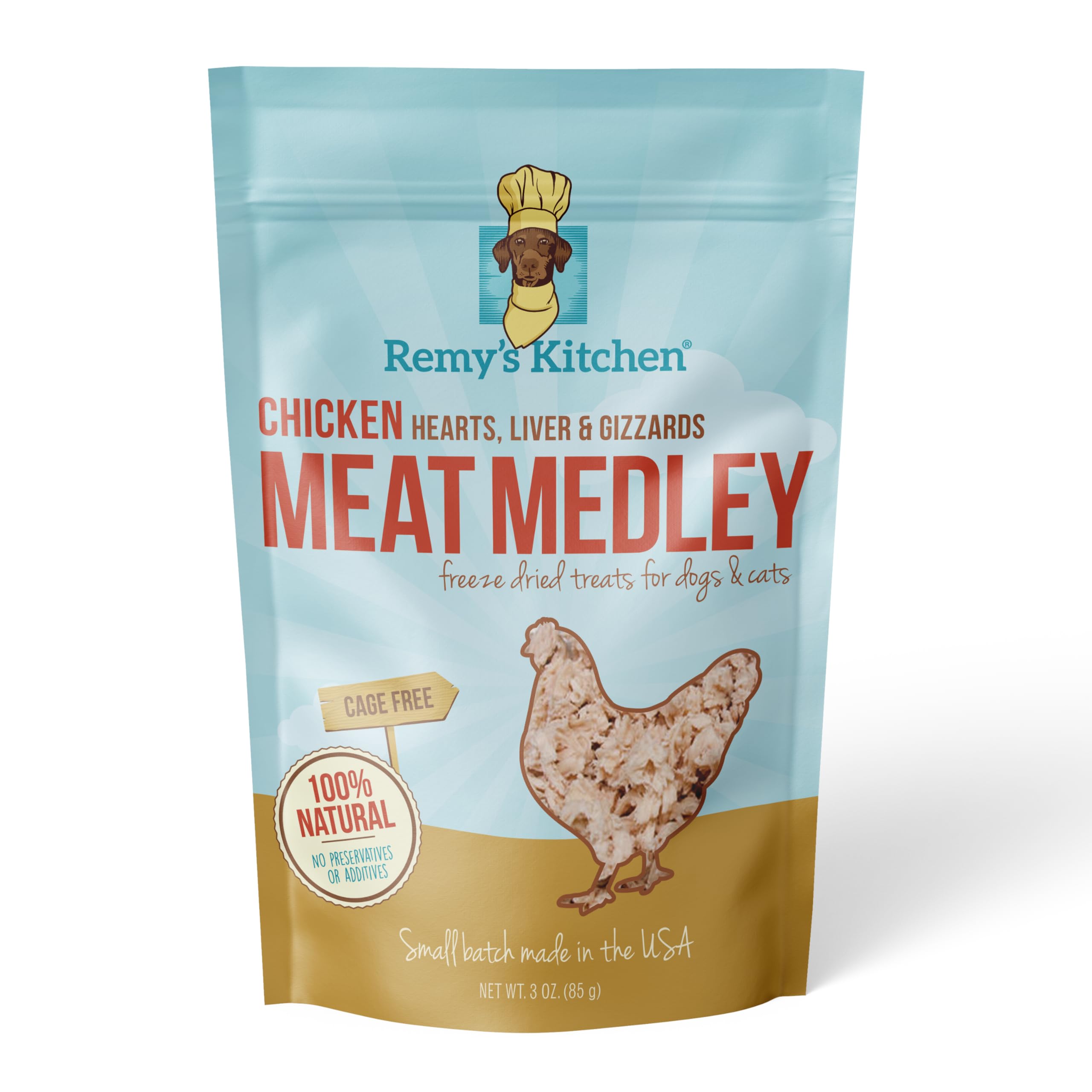 Premium Freeze-Dried Chicken Dog Treats - Human-Grade, Grain-Free, All-Natural & USA Sourced - Small Batch Made Without Artificial Preservatives - 3 oz - Perfect for Training, Rewards & Sensitive Stomachs