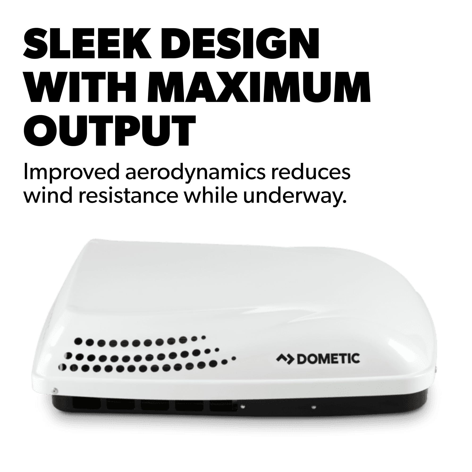 Dometic Penguin II High Efficiency Low Profile Rooftop RV Air Conditioner - 13.5K BTU Cooling Unit for Ducted or Non-Ducted Applications - Polar White - Perfect for RV, Camper, and Travel Trailer Cooling Needs