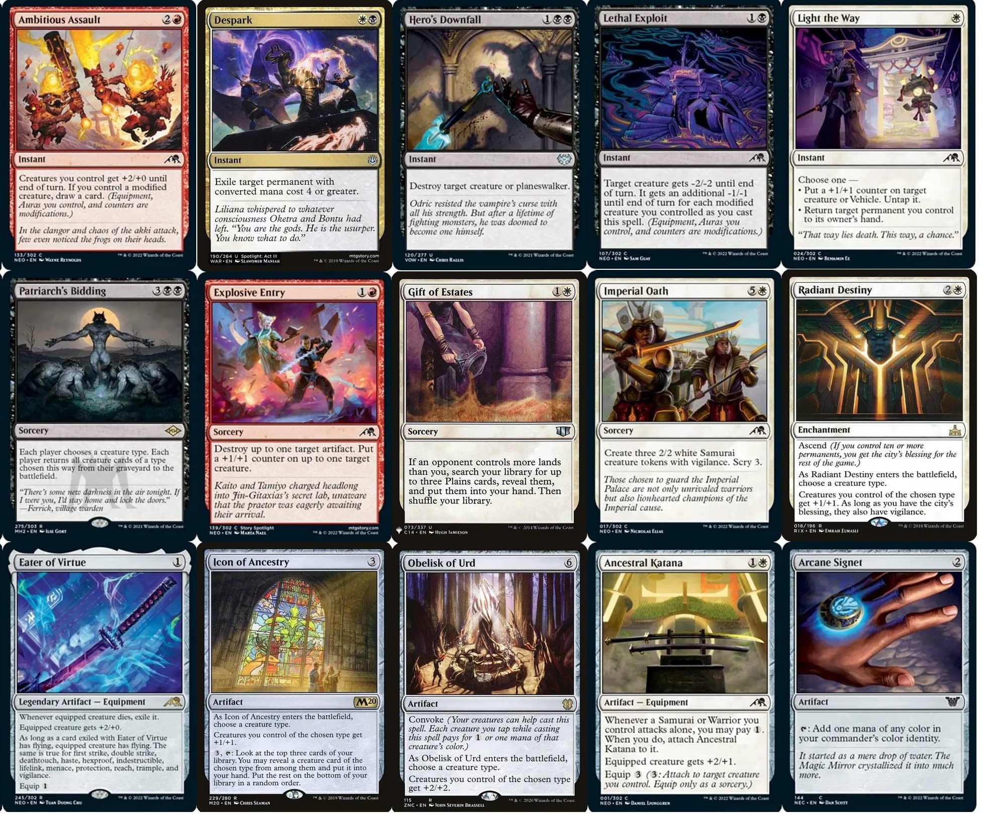 Elite Commander Mardu Samurai Deck - Red White Black MTG - Isshin EDH Commander - 100 Card Custom Magic The Gathering Deck - Powerful for Competitive Play & Casual Gaming