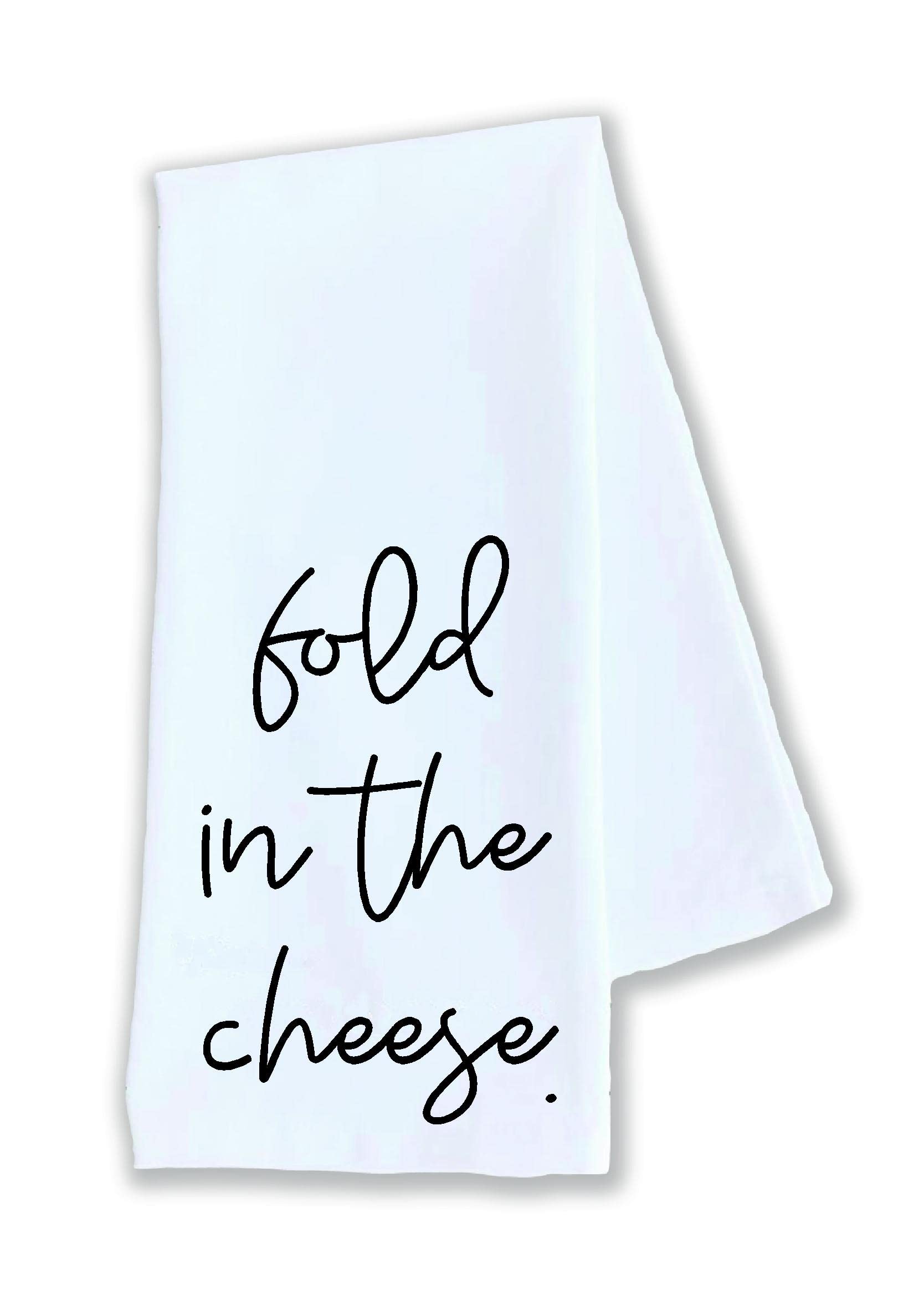Funny Cute Cheese-Themed Dish Towel - 100% Cotton Kitchen Decor & Drying Cloth for Cooking, Baking & Home Decor