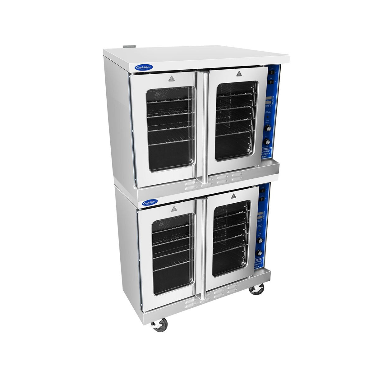 Atosa CookRite ATCO 513B Commercial 2 Double Convection Oven - Professional Baking, Pizza Cooking & Restaurant Kitchen Equipment for Bakeries, Pizzerias & Catering Businesses