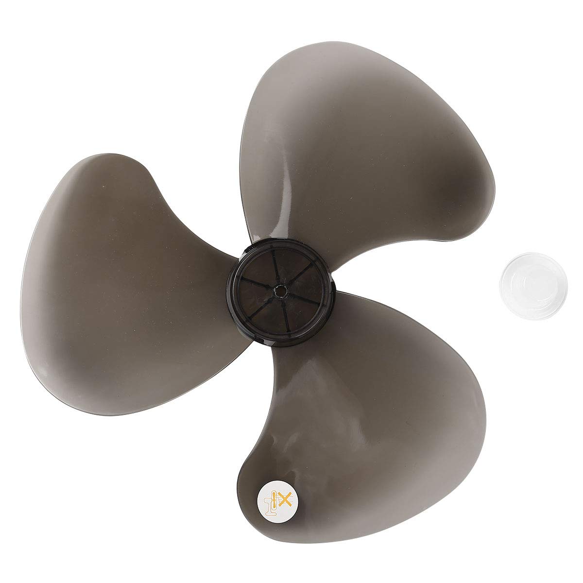 16 Inch Black Plastic Fan Blade with Nut Cover - 3 Leaves Replacement for Standing & Table Fans - Household Cooling Accessories - Perfect for Bedroom, Living Room, Office Use