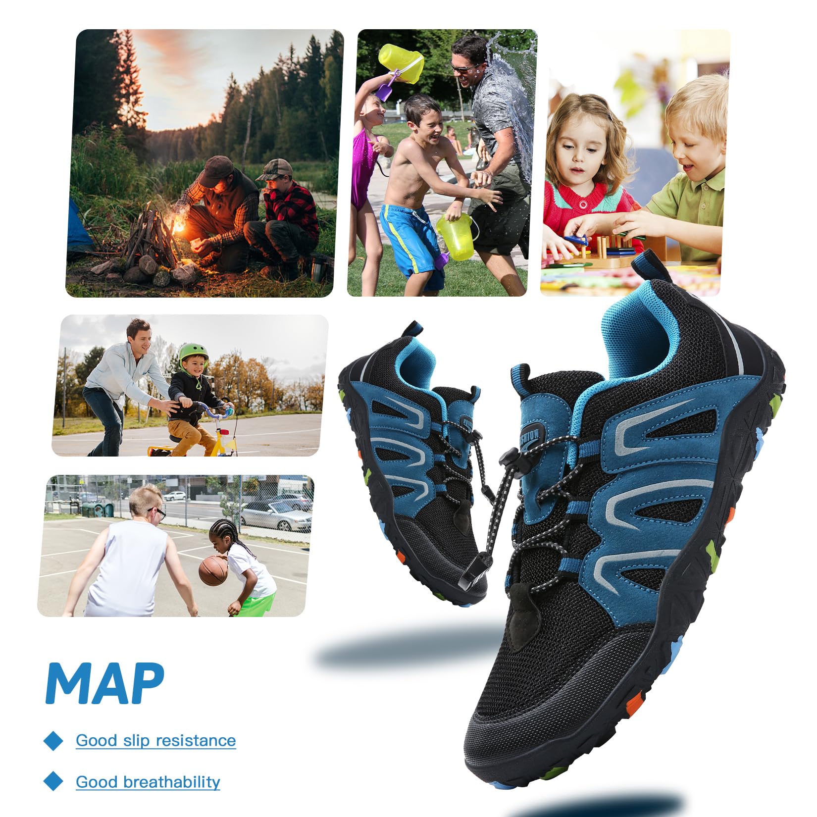 ASHION Boys Running Shoes - Barefoot Sneakers with Wide Toe Box | Lightweight Athletic Walking & Hiking Shoes for Kids | Perfect for School, Sports & Outdoor Adventures