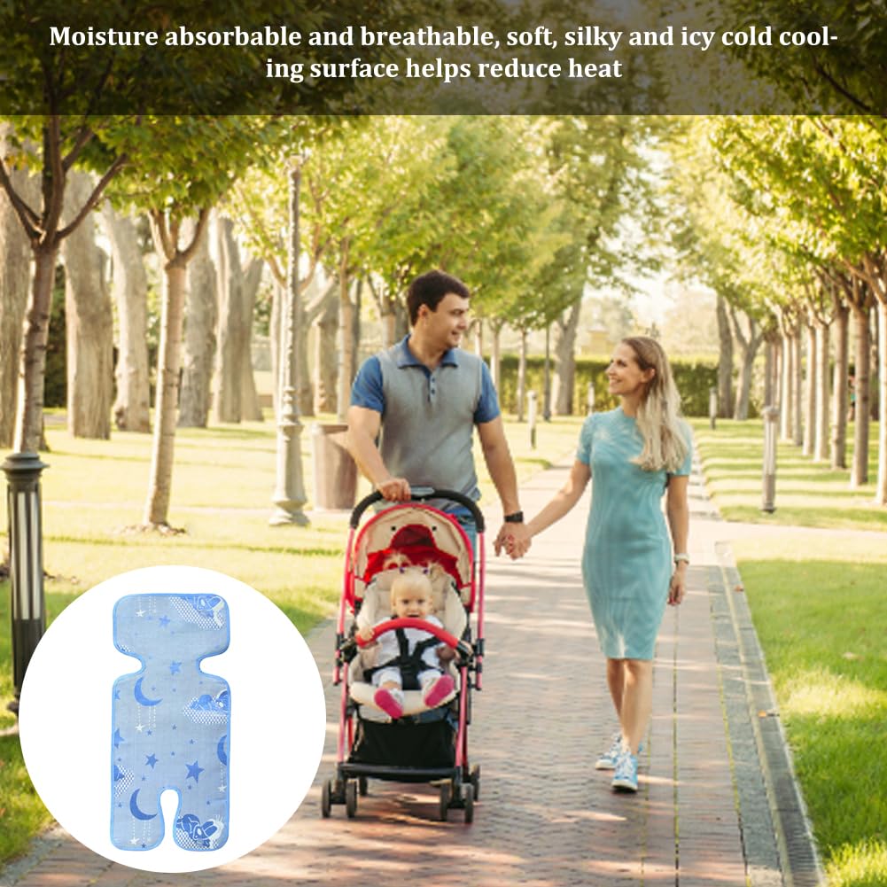 Cooling Baby Stroller Seat Pad - Breathable & Sweat-Wicking Stroller Liner with Ice Mat Technology - Summer Infant Car Seat Cooler Cushion for Pram, Stroller & Car Seat - Perfect for Hot Weather & Outdoor Activities