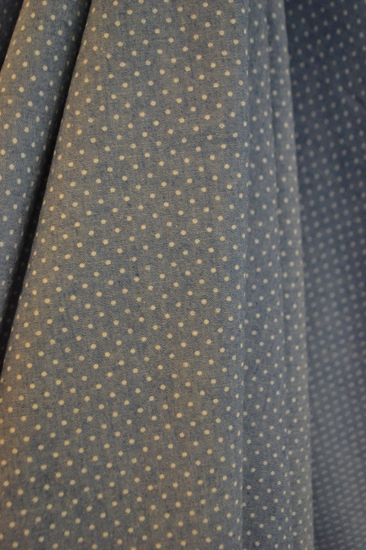 Chambray Dot Print Fabric - Small Size for DIY Crafts, Quilting, and Home Decor Projects