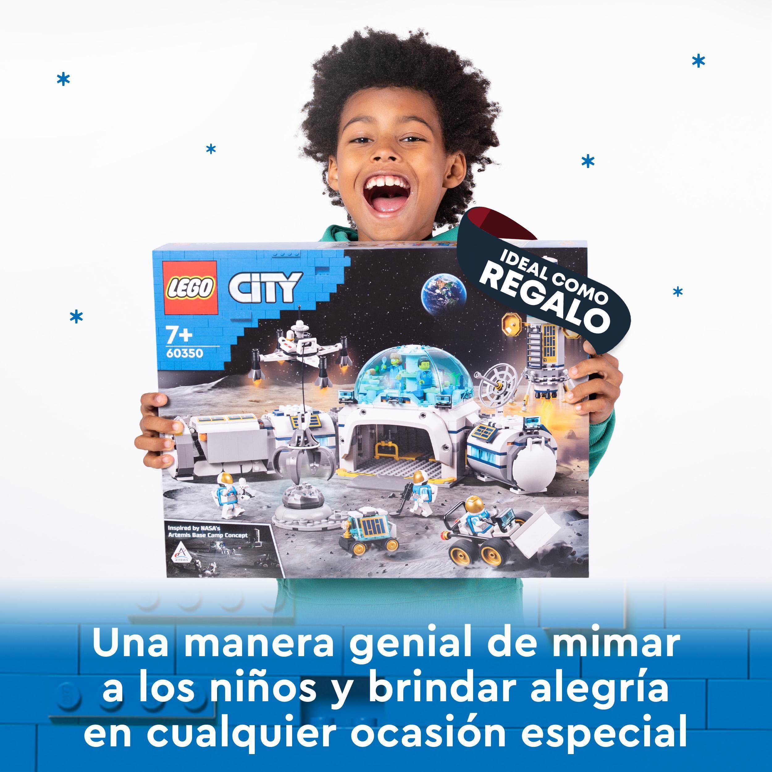 LEGO 60350 City Lunar Research Base, NASA Space Toys with Buggy Vehicle, Building Set for Kids Ages 7+ - Perfect for Space Exploration Play & STEM Learning