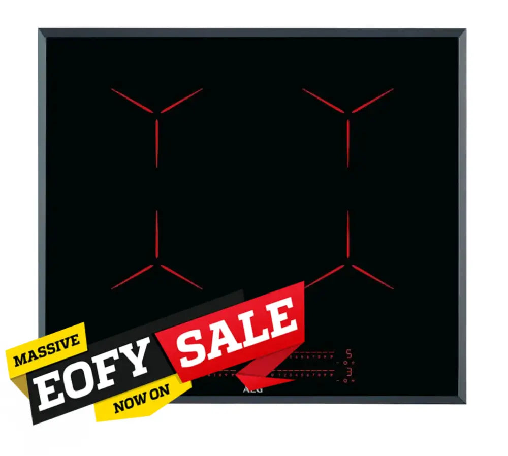 AEG IPE64551FB 60cm 4 Zone Pure Black Induction Cooktop - Fast & Efficient Electric Stove for Modern Kitchens | Perfect for Home Cooking, Baking & Entertaining