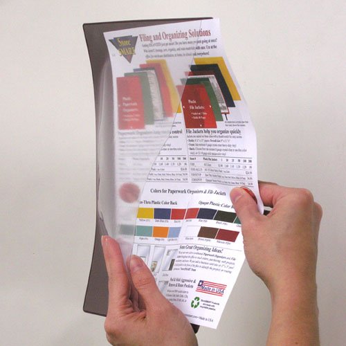 StoreSMART Heavy Duty File Jackets - 10-Pack Maroon Plastic Back & Clear Front - Letter Size Document Protectors for Office, School, or Home Organization (FJ85PQM-10)
