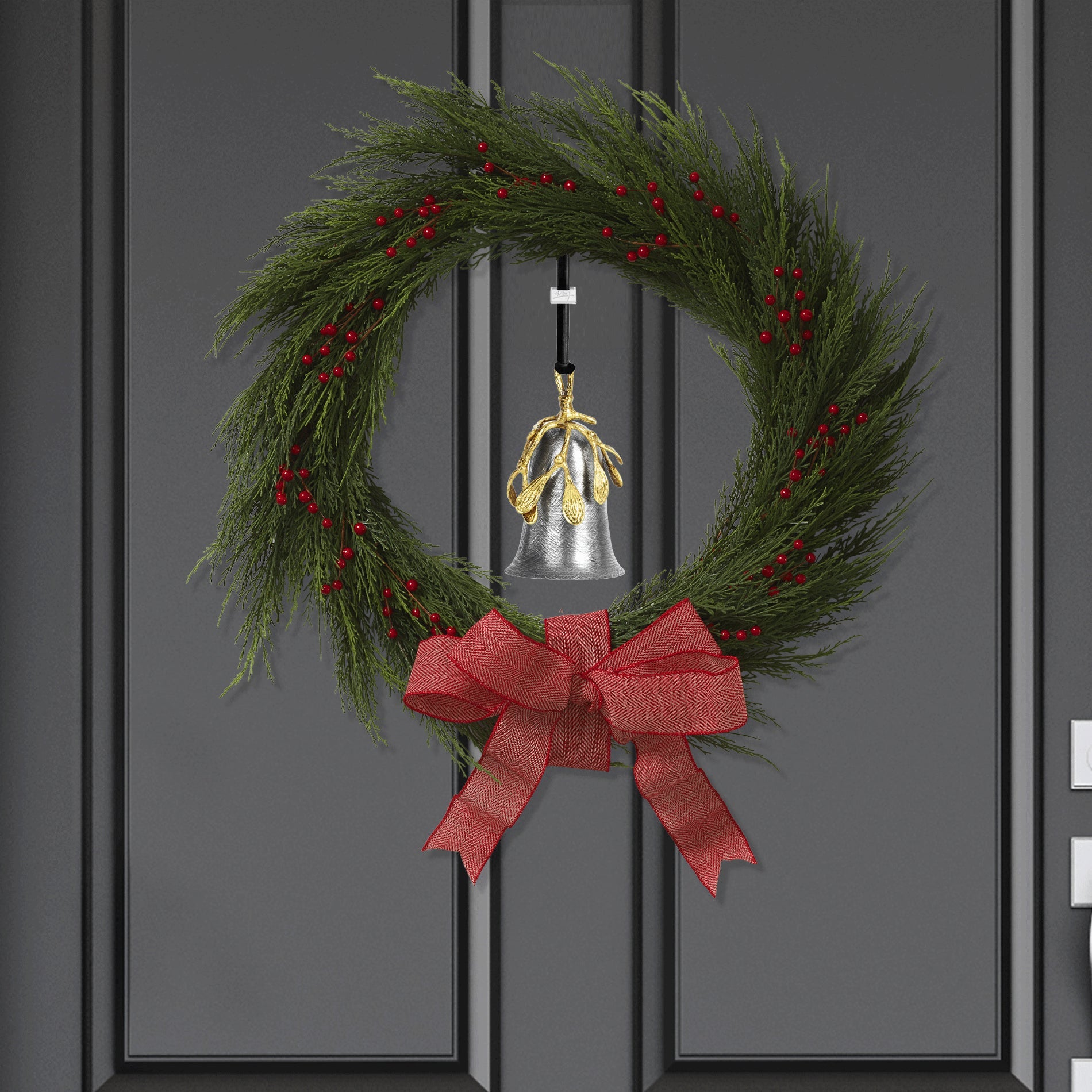 Christmas Mistletoe Bell - Holiday Decorative Hanging Bell for Xmas Tree, Home, and Party Decorations - Perfect for Festive Celebrations and Gift Giving