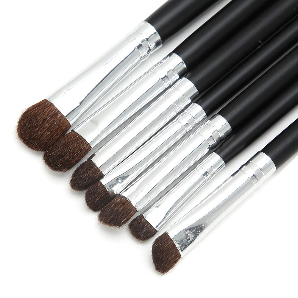 EXCLUZO Soft Blush Brush for Makeup - Easy to Carry Travel Brush, Black & Silver - Perfect for Dress Up, Live Shows & On-the-Go Touch Ups