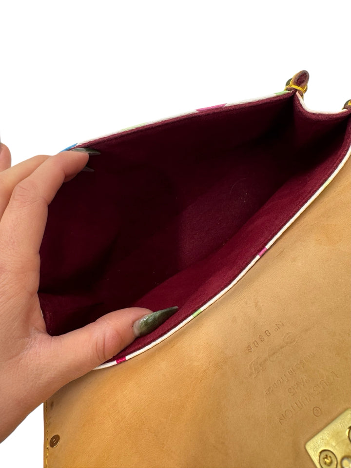 Authentic Louis Vuitton Takashi Murakami Eye Love You Monogram Rare Shoulder Bag - Limited Edition Designer Handbag for Women, Perfect for Date Night & Luxury Fashion Collectors