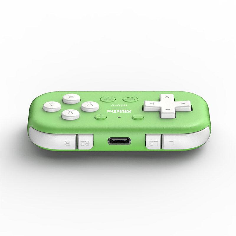 8BitDo Micro Bluetooth Gamepad for Nintendo Switch, PC, Android & iOS - Compact & Portable Wireless Controller (Green) - Perfect for Gaming on the Go, Travel & Retro Gaming Enthusiasts