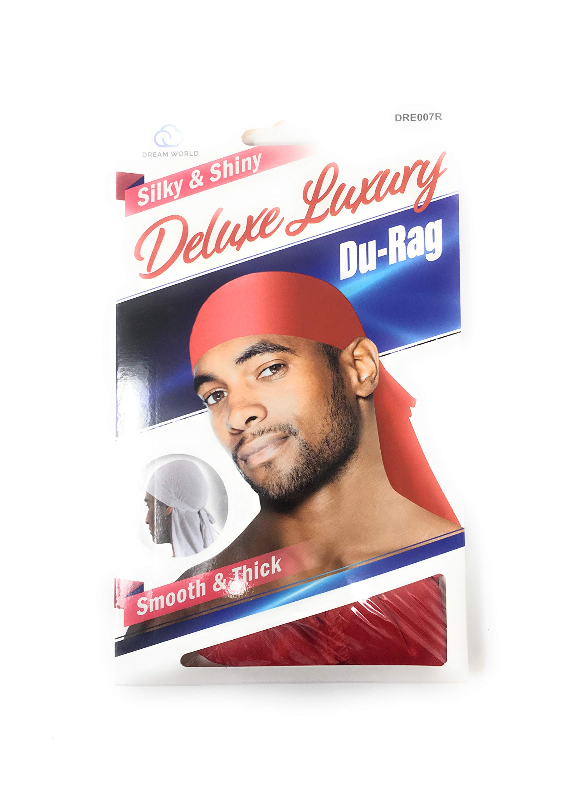 Premium Red Du-Rag for Men & Women - Soft Satin Hair Wrap for Sleeping, Styling & Protective Hairstyles - Ideal for Braids, Locs & Waves