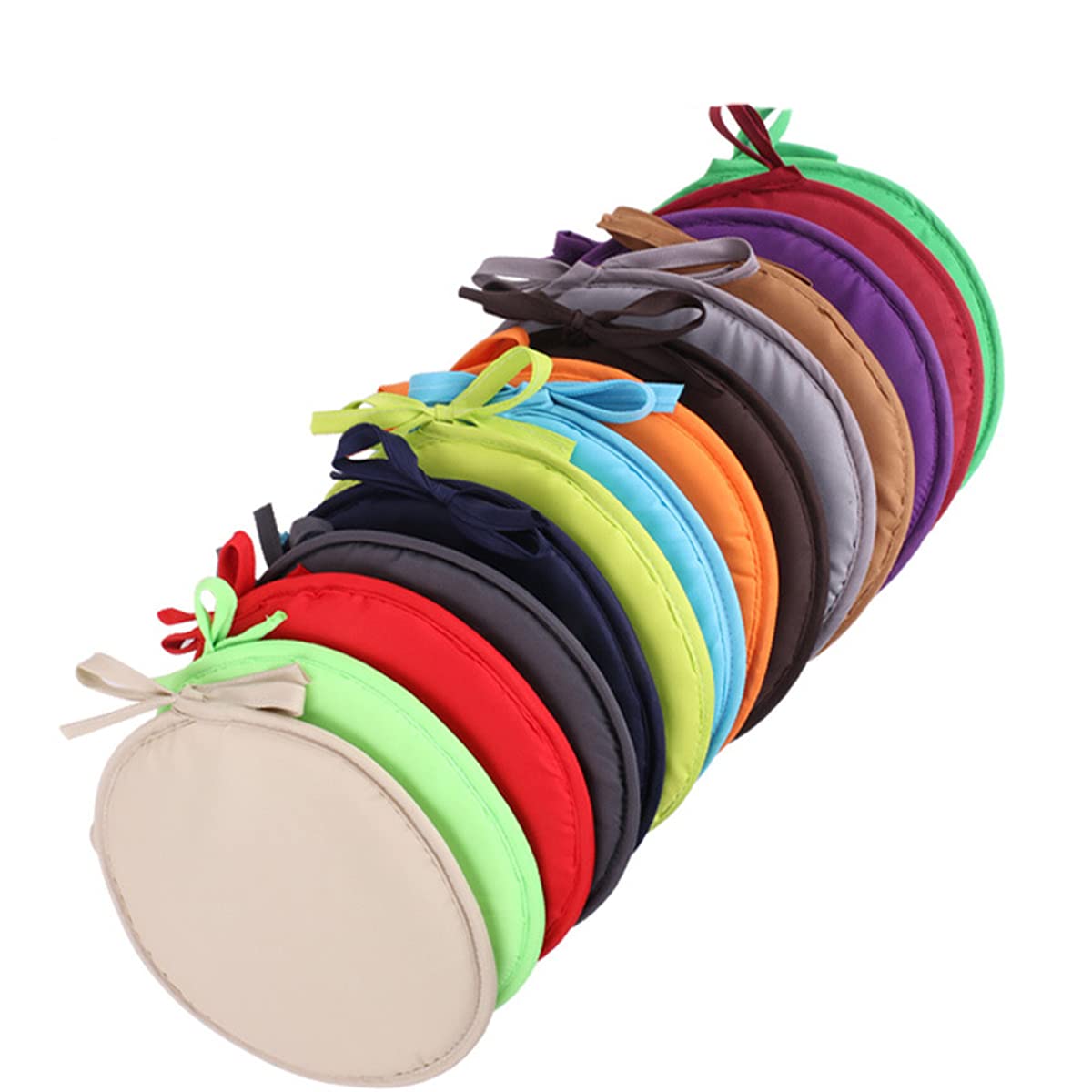 Vibrant Indoor/Outdoor Round Chair Cushions - 30cm/38cm Waterproof Garden Seat Pads for Patio Furniture | Perfect for Backyard, Deck, Balcony & Home Decor