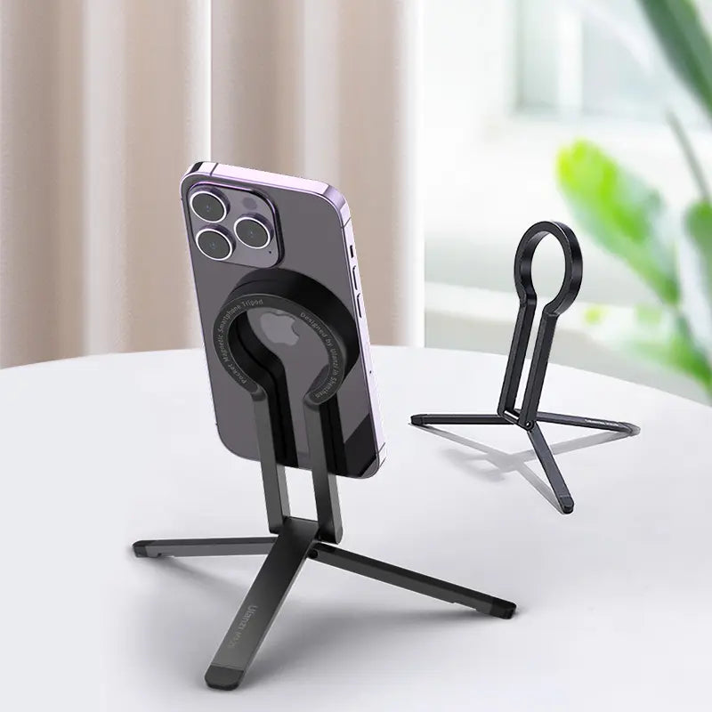 Ulanzi MA29 MagSafe Magnetic Phone Stand Holder - Compatible with iPhone 12/13/14/15 Pro Max, Galaxy S23/S22 - Adjustable Viewing Angle for Desk, Car, Bedroom & Office Use