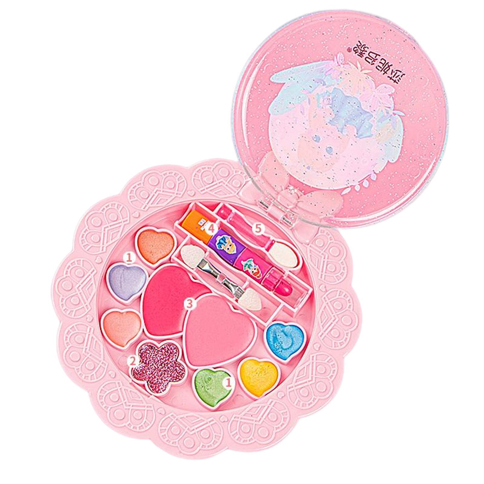 Fonowx Princess Box - Fashion Simulation Cosmetic Toy Set for Girls, Kids & Children with Flower Accessories (Perfect for Pretend Play, Birthday Gifts & Dress-Up Games)