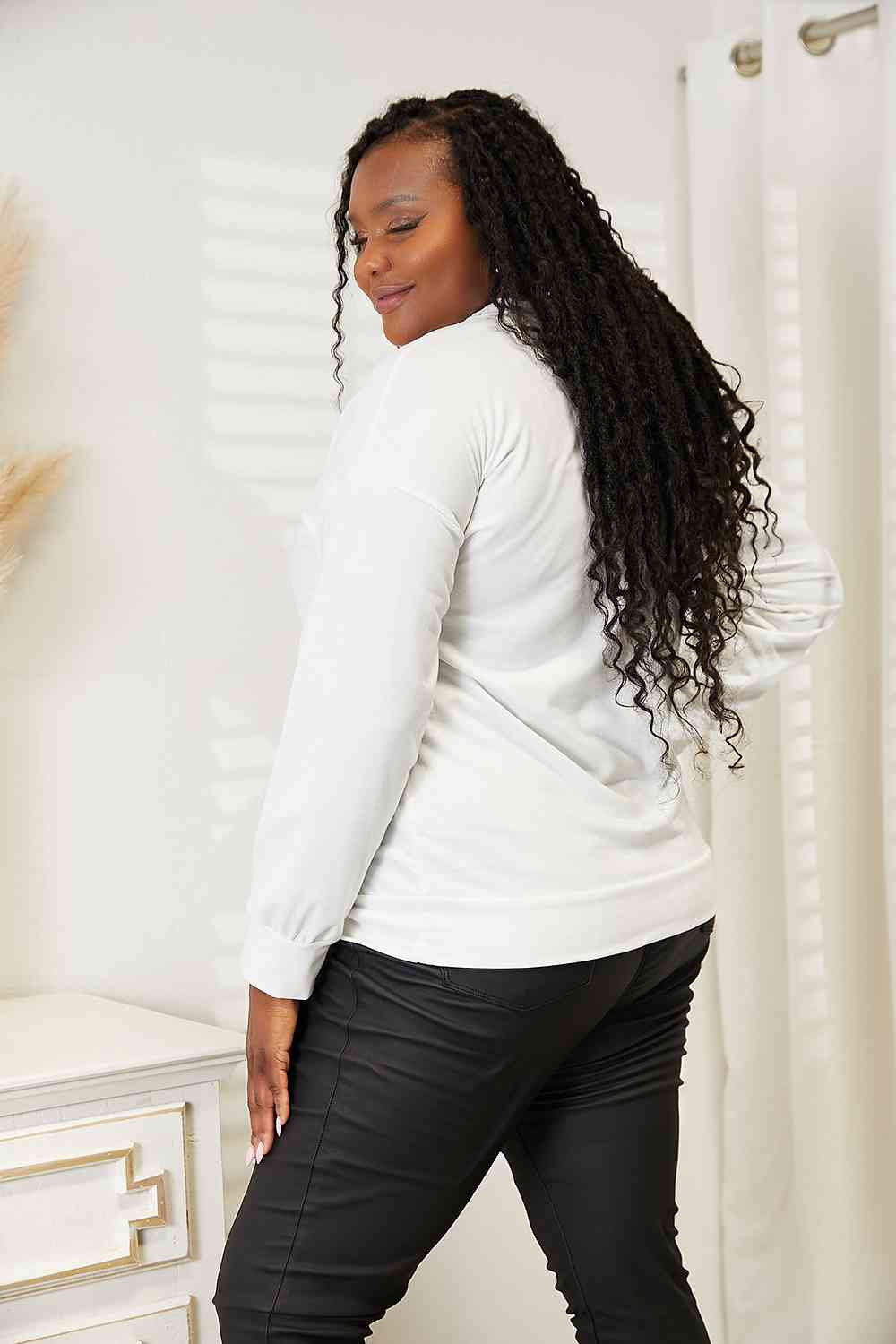 Leopard Print Oversized Drop Shoulder Round Neck Sweatshirt for Women - Cozy Casual Pullover for Fall, Winter & Layering
