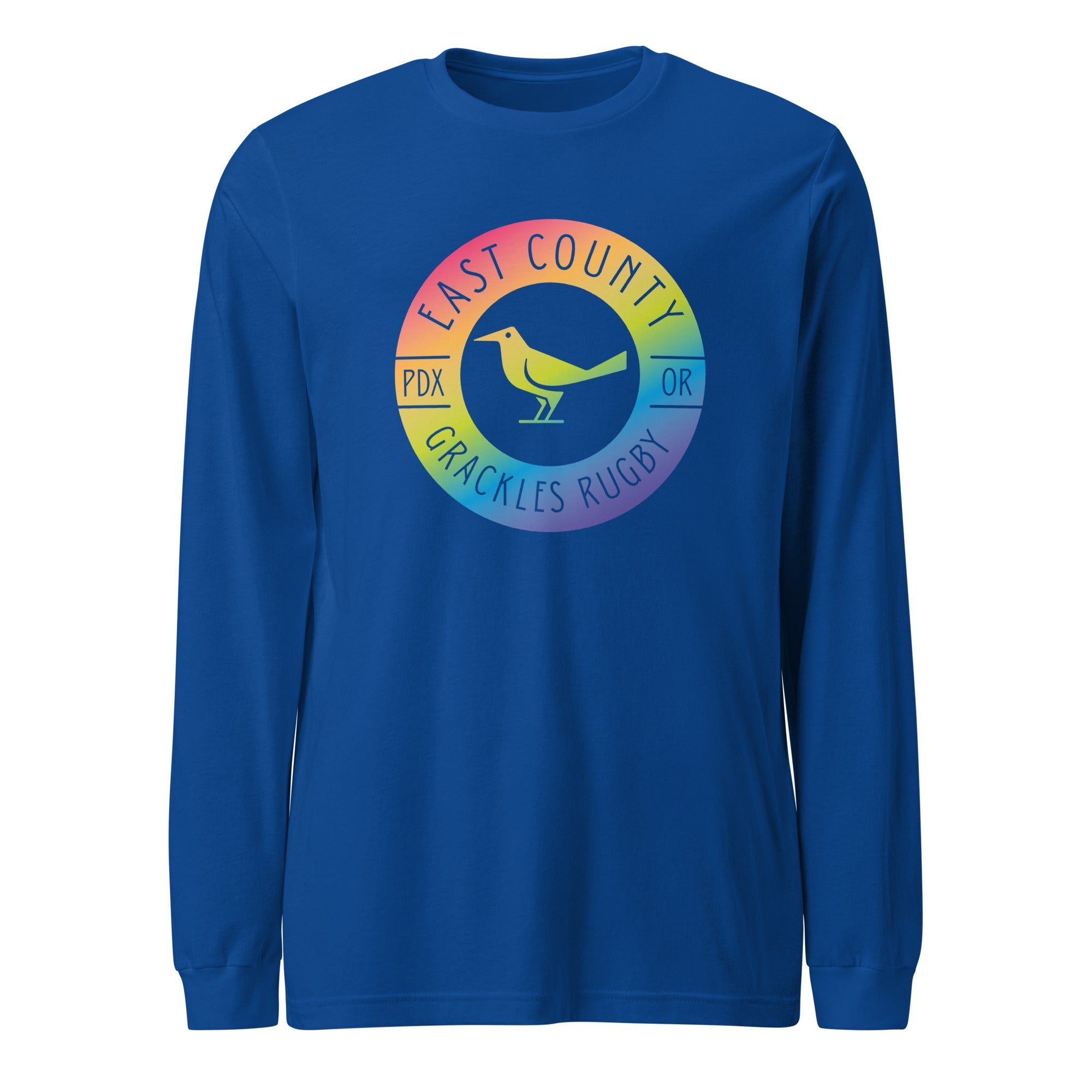 East Co. Grackles Long Sleeve Social T-Shirt - Trendy Graphic Tee for Men & Women - Perfect for Casual Wear, Street Style & Social Events