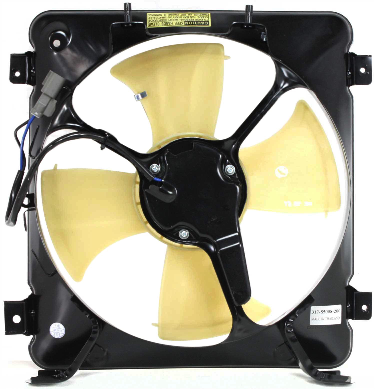 Evan Fischer A/C Condenser Cooling Fan Compatible with 1999-2000 Honda Civic - Replacement Part HO3113111 - Perfect for AC Repair & Summer Cooling System Maintenance