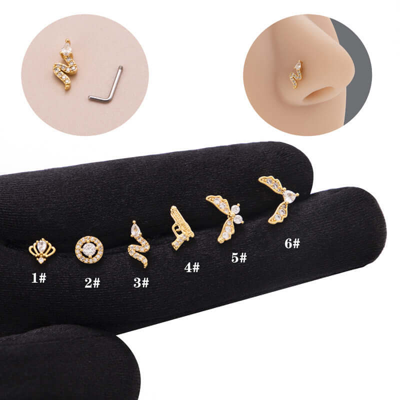 Hypoallergenic Animal Nose Ring Piercings for Sensitive Skin | BJ630 - Perfect for Cow, Bull, and Livestock Jewelry - Ideal for Farm Animals, Shows, and Veterinary Use