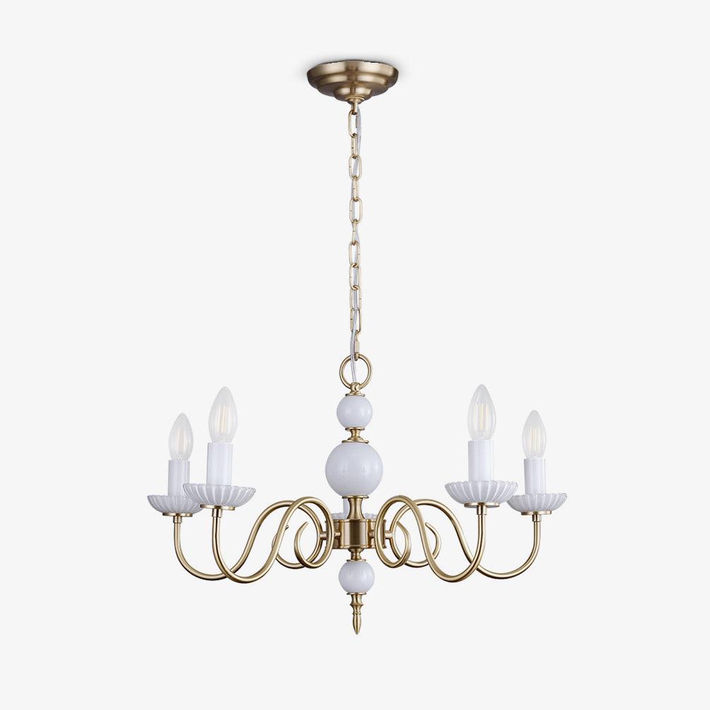 Carlita Chandelier - Elegant Crystal Ceiling Light Fixture for Dining Room, Living Room & Bedroom | Perfect for Home Decor & Wedding Venue Lighting