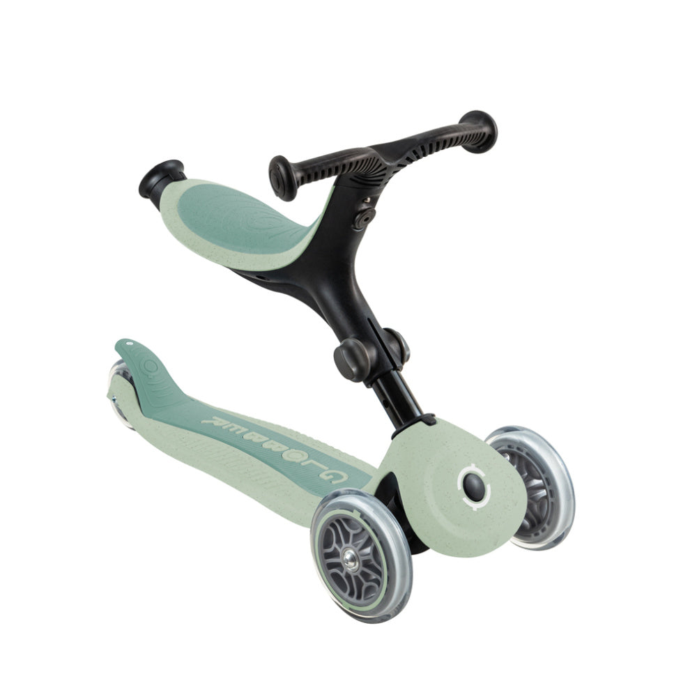 Globber Go Up Active Ecologic Foldable Scooter for Kids & Adults - Lightweight Commuter Scooter for Urban Travel, School, Park & Outdoor Adventures