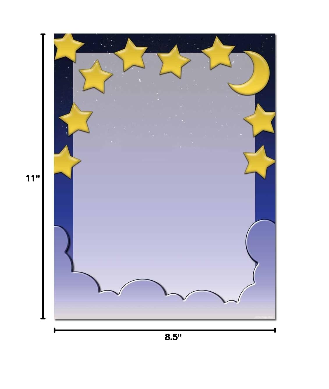Premium Starry Night Design Letterhead Paper - 100 Sheets for Laser & Inkjet Printers | Perfect for Business Stationery, Wedding Invitations & Creative Projects