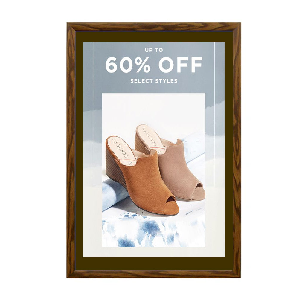 18x18 Designer Wood Snap Frames for Posters with 3 Wide Matboard - Perfect for Home Decor, Office Displays & Art Gallery Exhibitions
