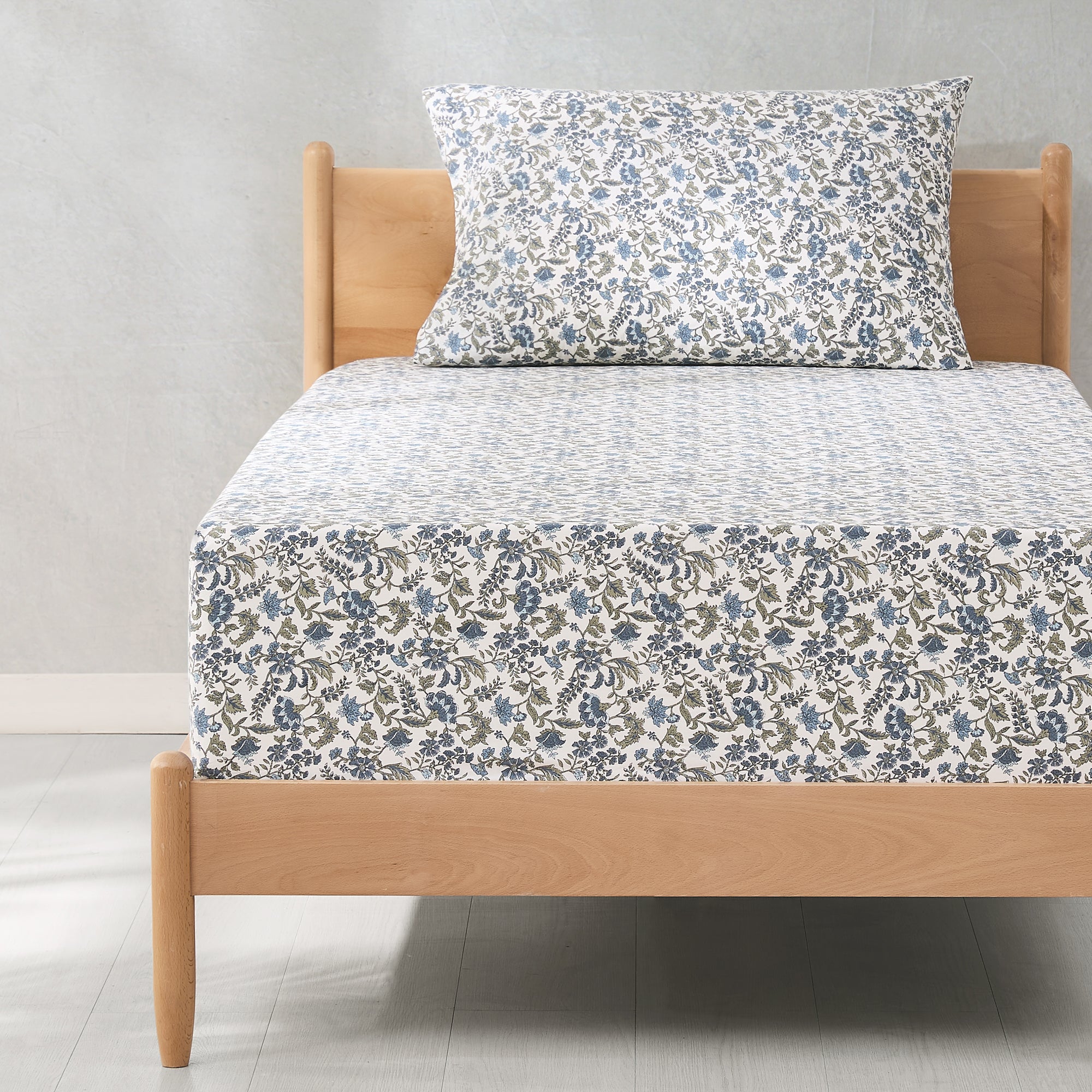 Lillian Block Print Cotton Sheet Set - Soft & Breathable Queen Size Bedding for Comfortable Sleep - Perfect for Home, Hotel, and Guest Room Use