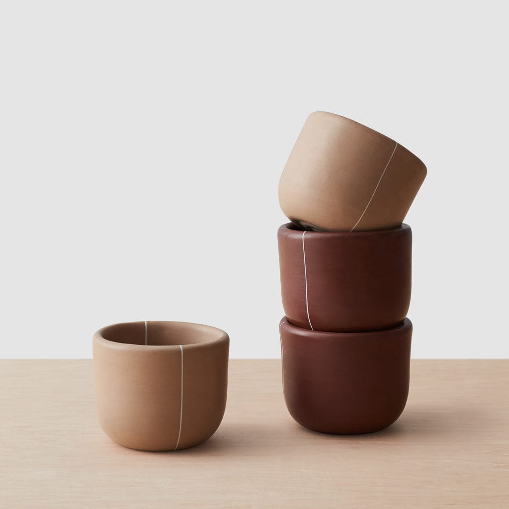 Premium Oro Cacao Cups Set of 4 - Handcrafted Ceramic Hot Chocolate Mugs for Cozy Winter Nights & Holiday Gatherings