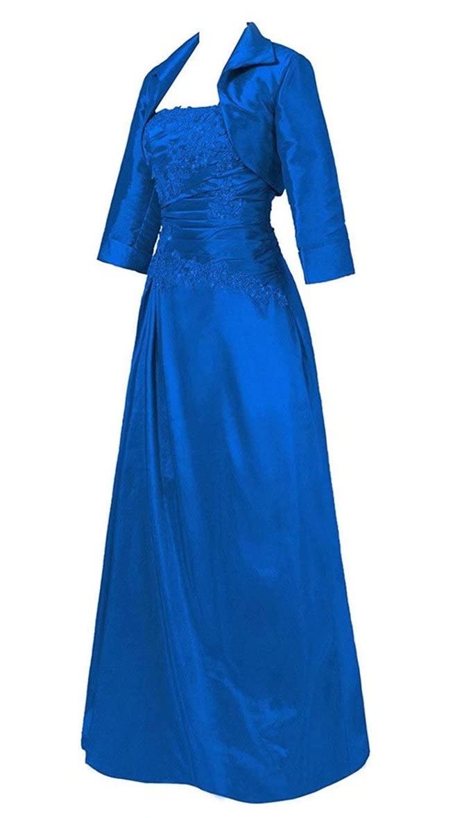 Elegant Plus Size Mother of The Bride Dresses with Jacket - Satin Long Formal Evening Gown for Wedding Party | Perfect for Wedding Ceremonies, Receptions & Special Occasions
