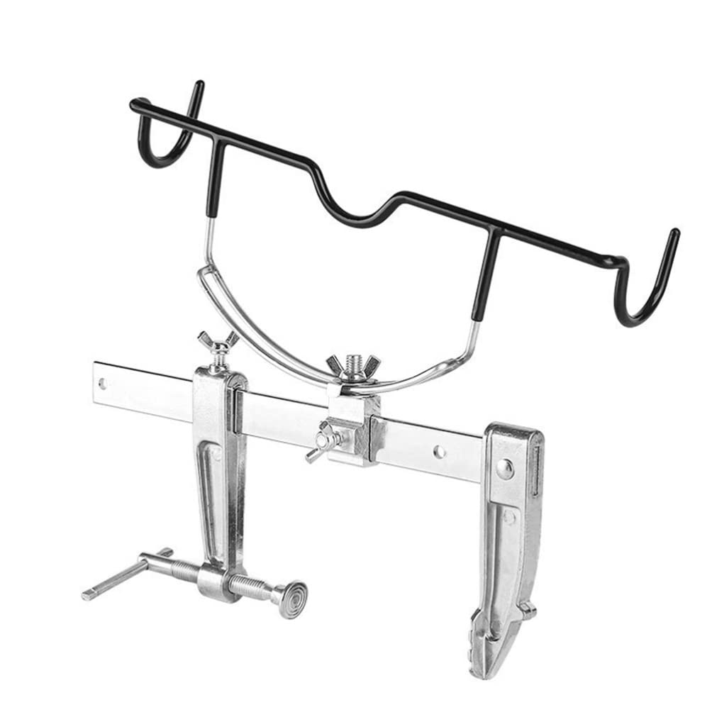 BESPORTBLE Adjustable Fishing Rod Holder for Boats - Foldable Powerlock Pole Support with Clip, 22x12x5cm Fishing Equipment for Saltwater & Freshwater Angling | Perfect for Kayak, Pontoon & Offshore Fishing