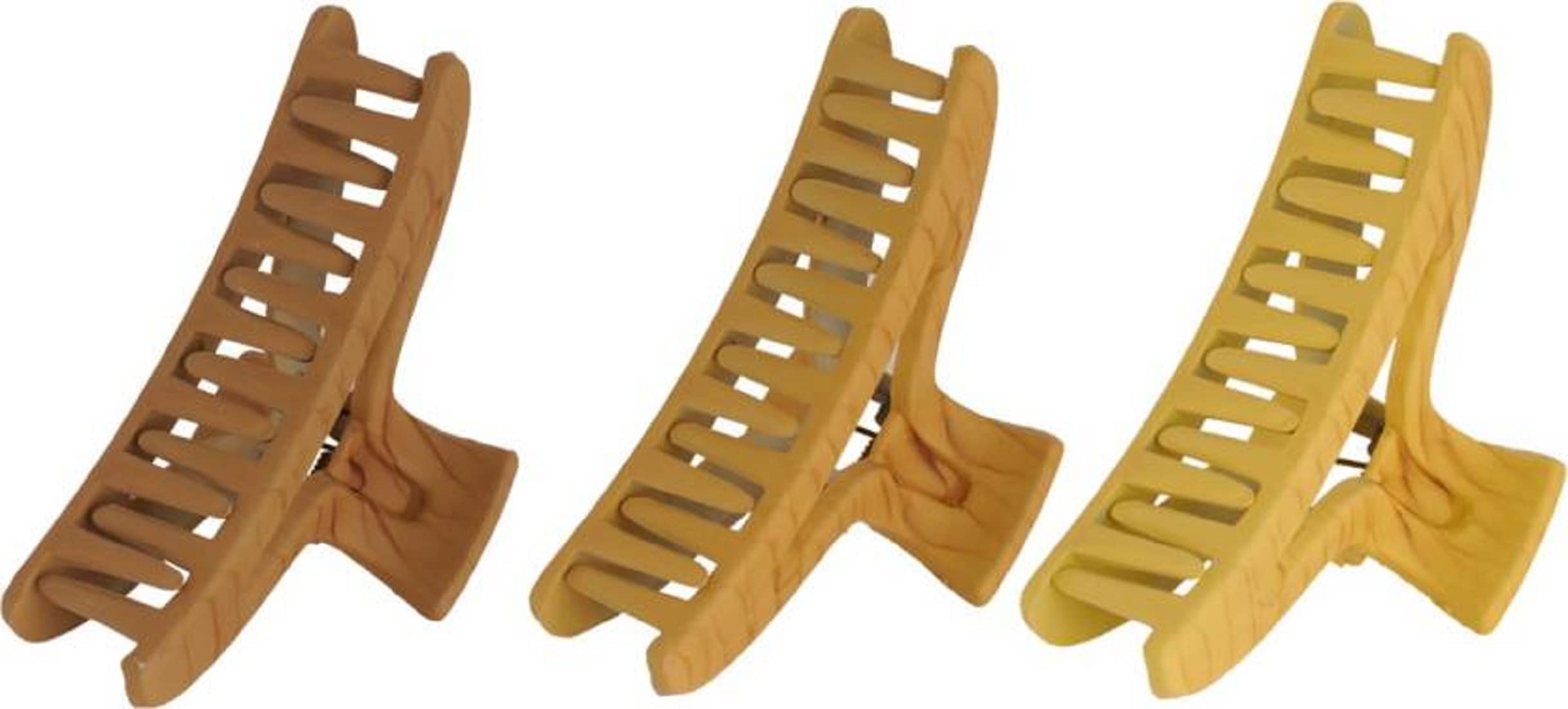 Trendy imioxo Plastic Hair Claw Clips for Women - Medium Size Hair Clutch Set of 3 - Perfect for Ponytails, Buns & Everyday Hairstyles
