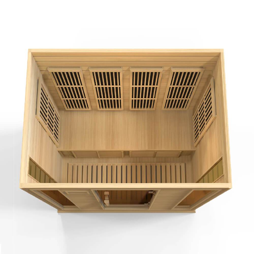 Maxxus MX-K406-01 4-Person Low EMF Far Infrared Sauna for Home Spa, Detox & Relaxation - Perfect for Wellness, Muscle Recovery & Stress Relief