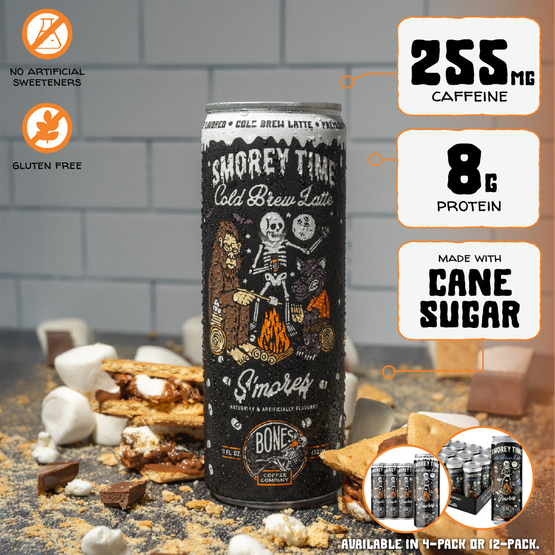 Premium S'morey Time Cold Brew Latte Mix - Rich Chocolate & Marshmallow Flavor - Ready in Minutes for Camping, Office, or Home Relaxation