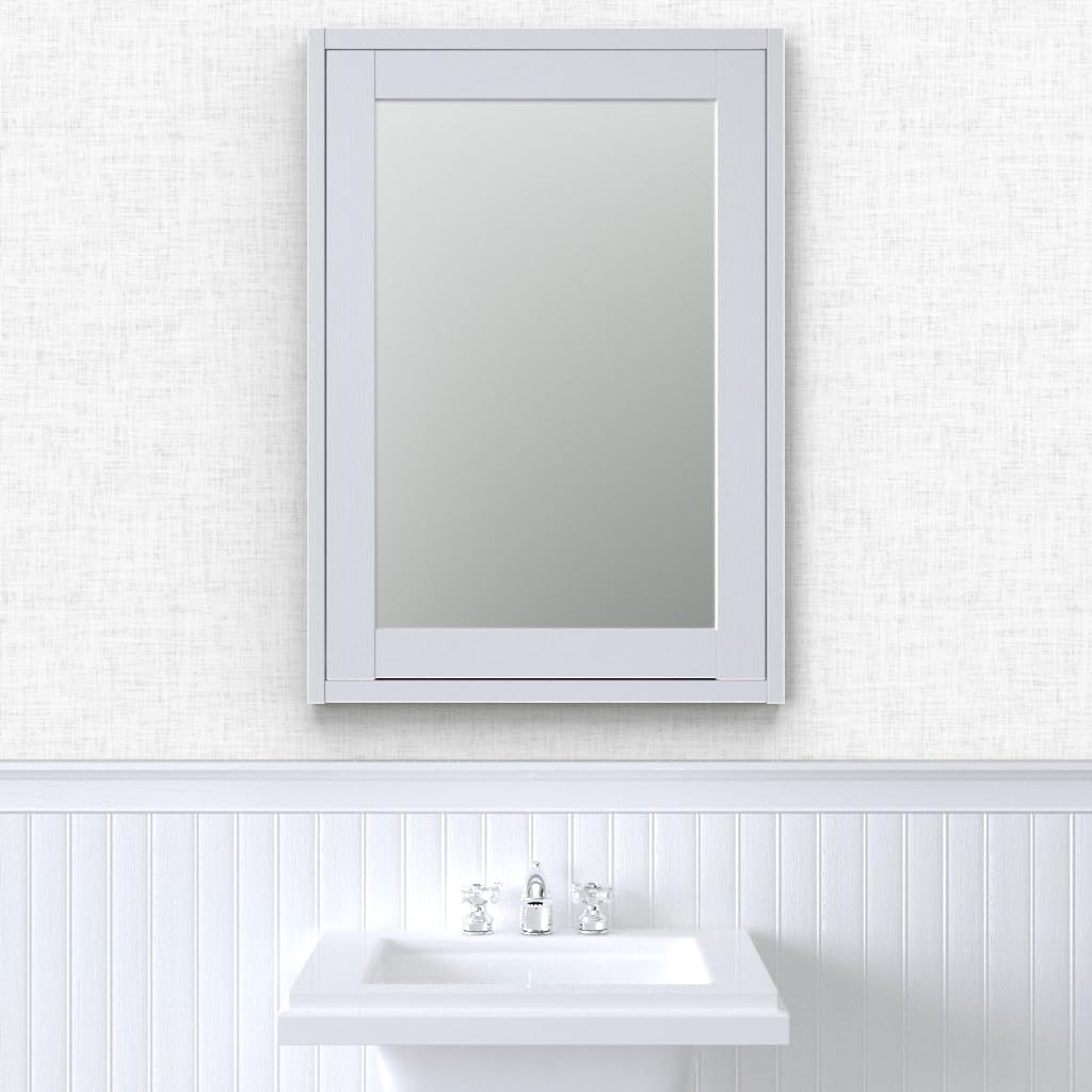 Peel & Stick Removable Wallpaper 12ft x 2ft - Light Gray Faux Woven Texture Neutral Wall Covering | Perfect for Bedroom, Living Room & Home Office Decor