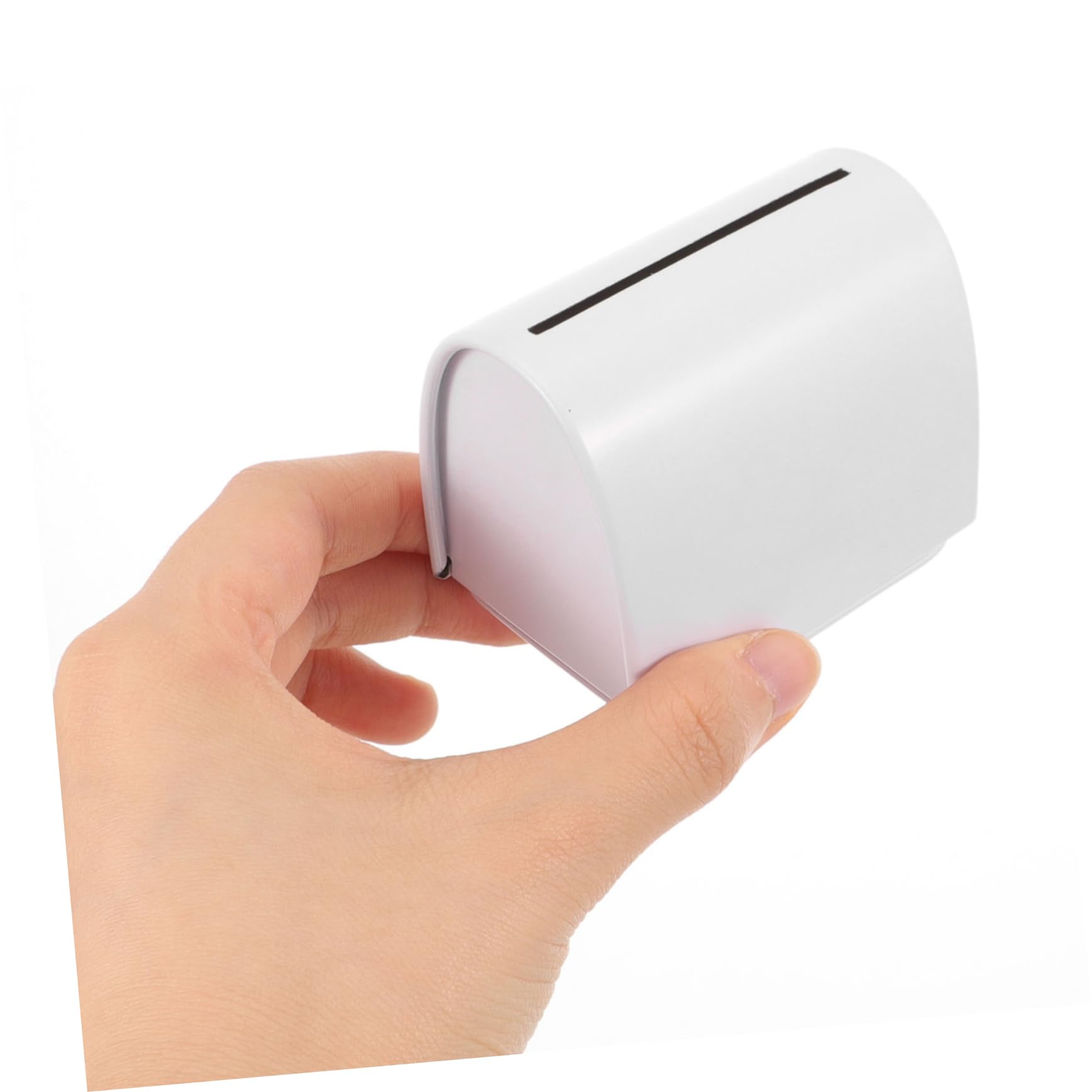 EXCEART Safety Razor Blade Disposal Container - Portable White Metal Storage Case for Used Razor Blades - Perfect for Home, Travel & Salon Use