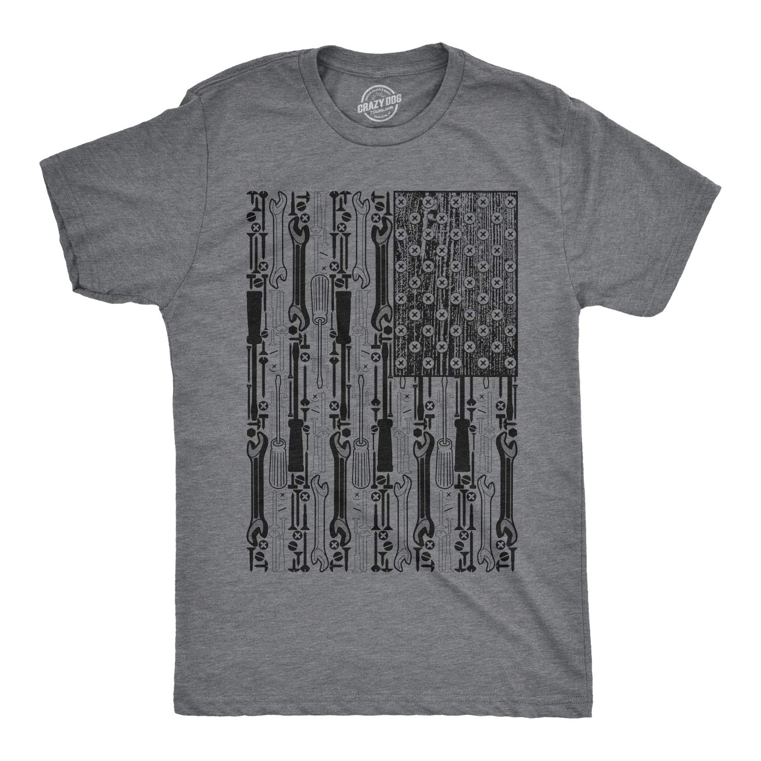 Funny American Flag Tools USA T-Shirt for Men - Patriotic Dad Gift, Handyman & Car Lover Apparel - Perfect for Father's Day, BBQ Parties & 4th of July Celebrations